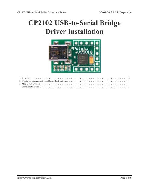 cp2102 driver for mac